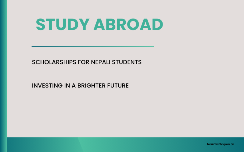 Study Abroad Scholarships for Nepali Students